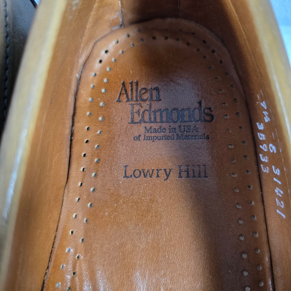 Allen Edmonds Lowry Hill Mens 9.5 E Tan Leather Kiltie Tassel Loafers 31421 - Picture 2 of 8